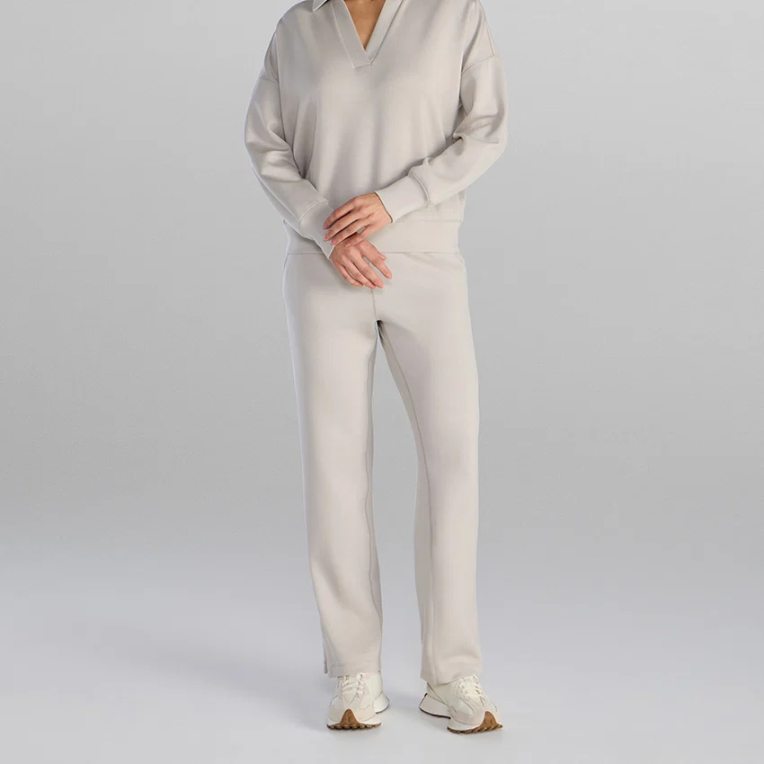 Ladies Straight Split‑Hem Casual Lounge Bottoms