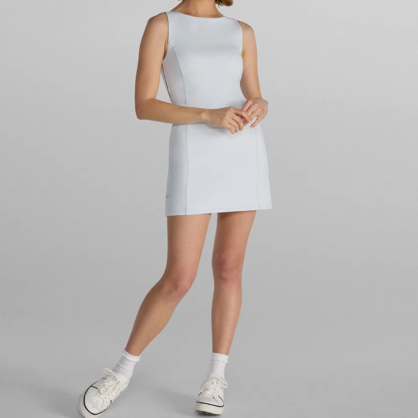 Boatneck A‑Line Active Mini Dress For Women